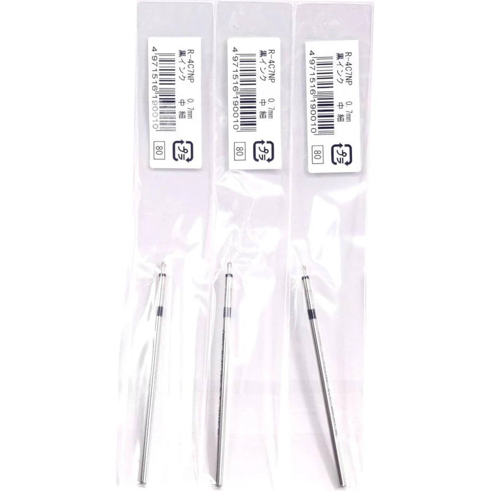 

Pack of 3 - Ohto Ballpoint Pen Refill, Oil-Based Ink Refill, R4C7NP R4C5NP for Ohto Multi-function Ballpoint Pen ,Minimo