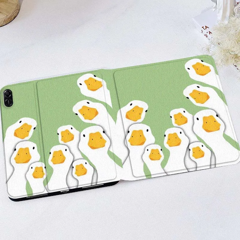 Cartoon Anime Duck For Huawei MatePad M5 T5 SE 11 Pro Honor Tab 5 V7 V8 X9 GT 10.1 10.8 Inch Tablet Case