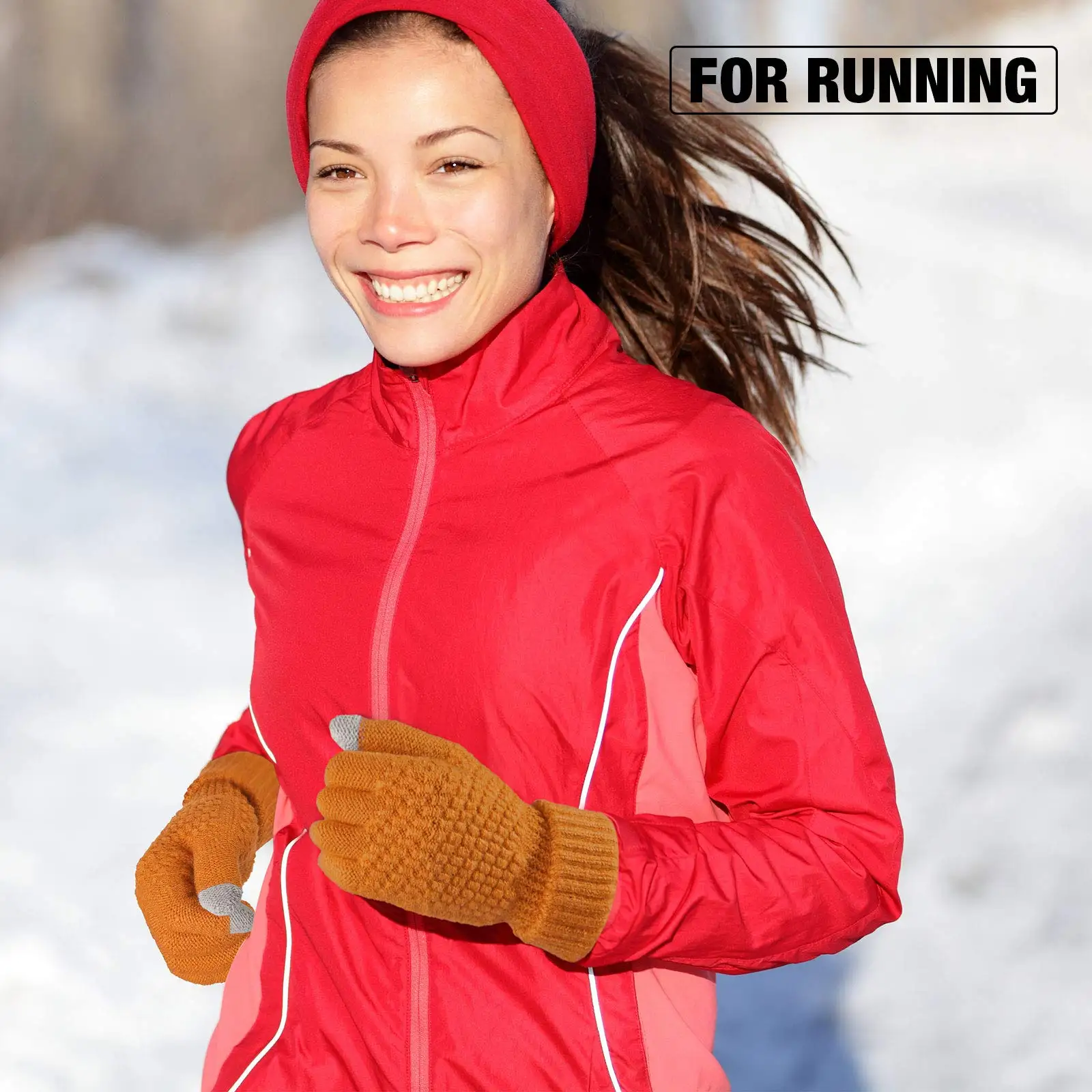 Winter Gloves for Men Women Touchscreen Warm Outdoor Cycling Driving Motorcycle Cold Resistance Gloves Windproof Non-Slip Gloves