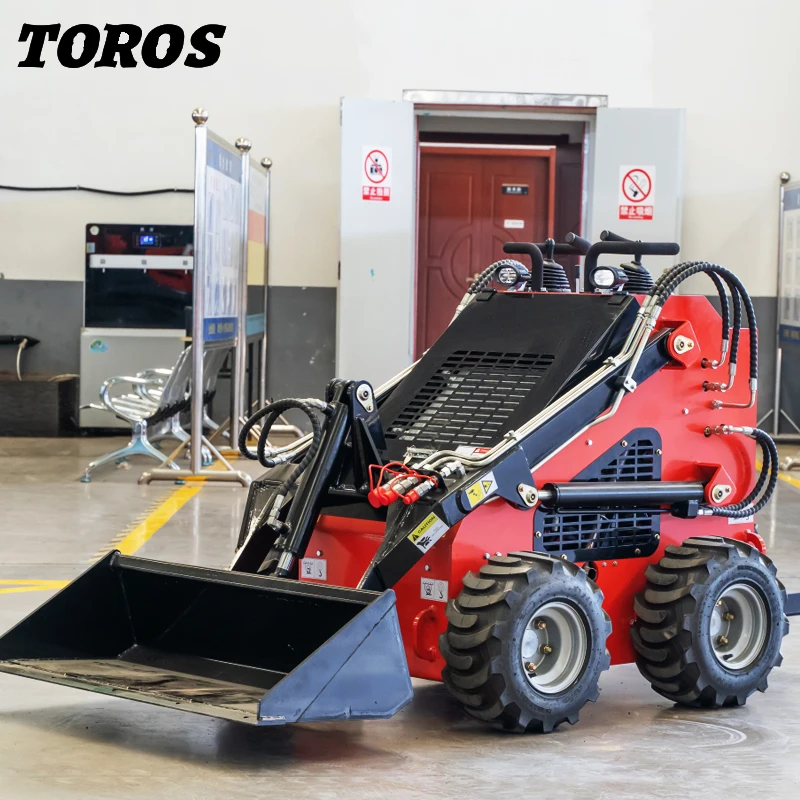 High Mobility Factory Direct 4WD Wheeled Mini Skid Steer Loader for Sale