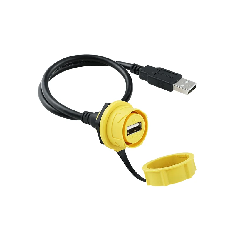 Lshitech M21 USB2.0 Dustproof Waterproof Round Connector IP68 High-Speed Transmission Electrical Connector Extended Cable 0.1-5m