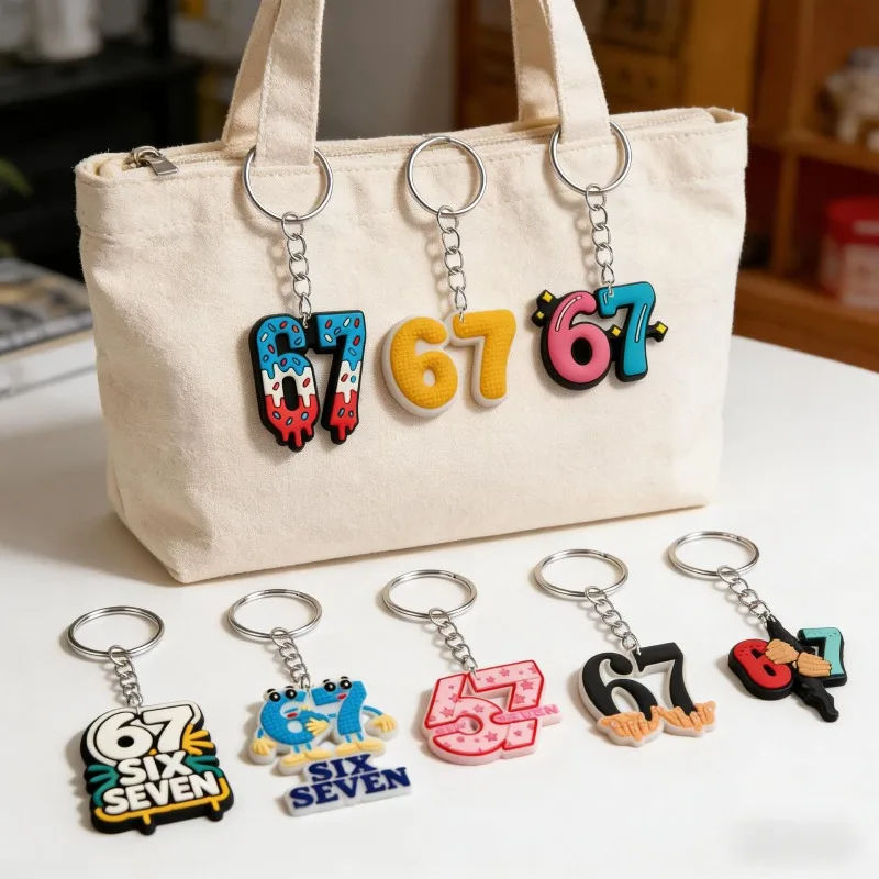 8-20pcs-keychains-with-six-and-seven-number-elements-bag-and-wallet-accessory-perfect-gift-for-birthdays-and-parties-2d-flat