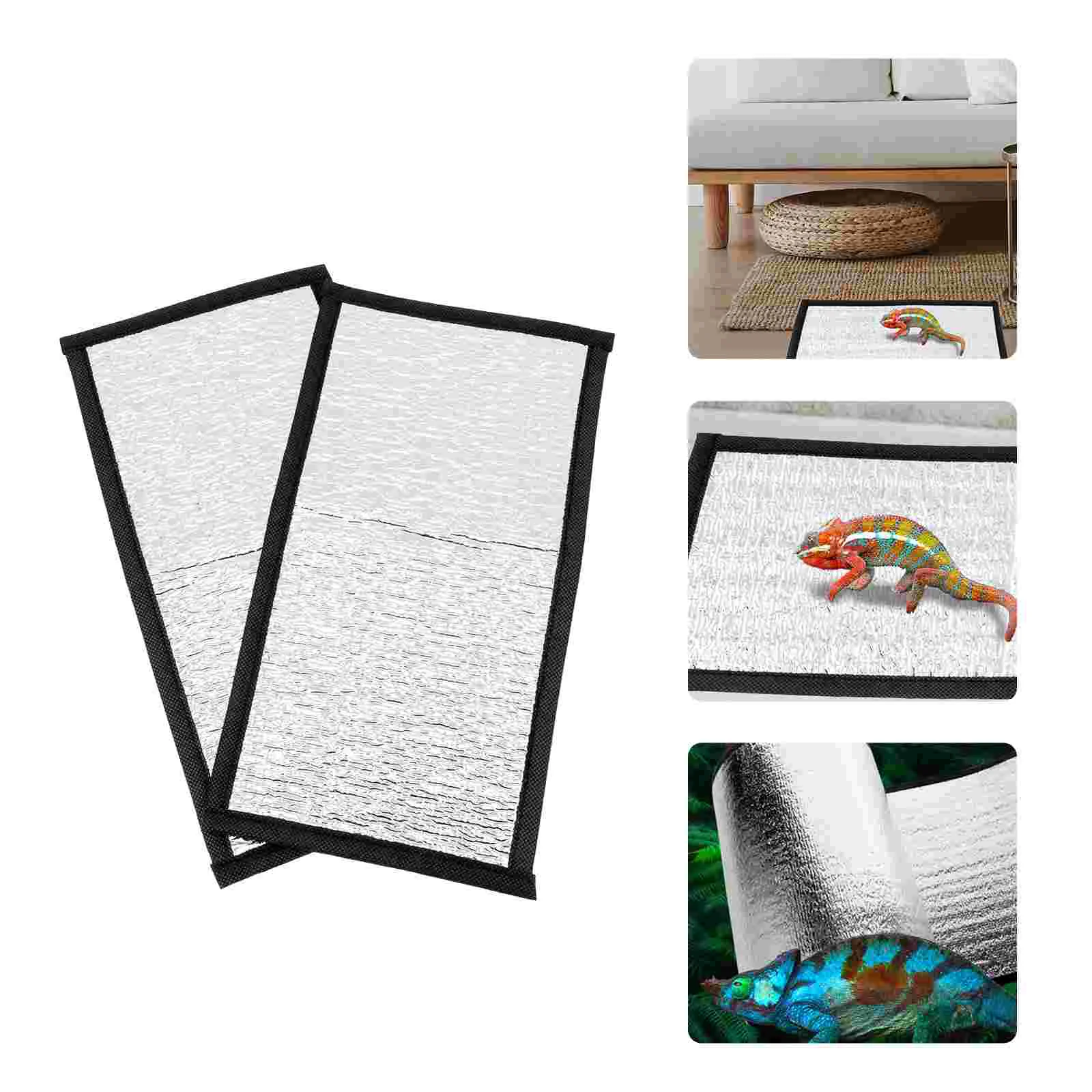 

2 Pcs Electric Insulation Pad Water Case Pet Warming Sleep Mat Reptile Heating Pads Mini Heater