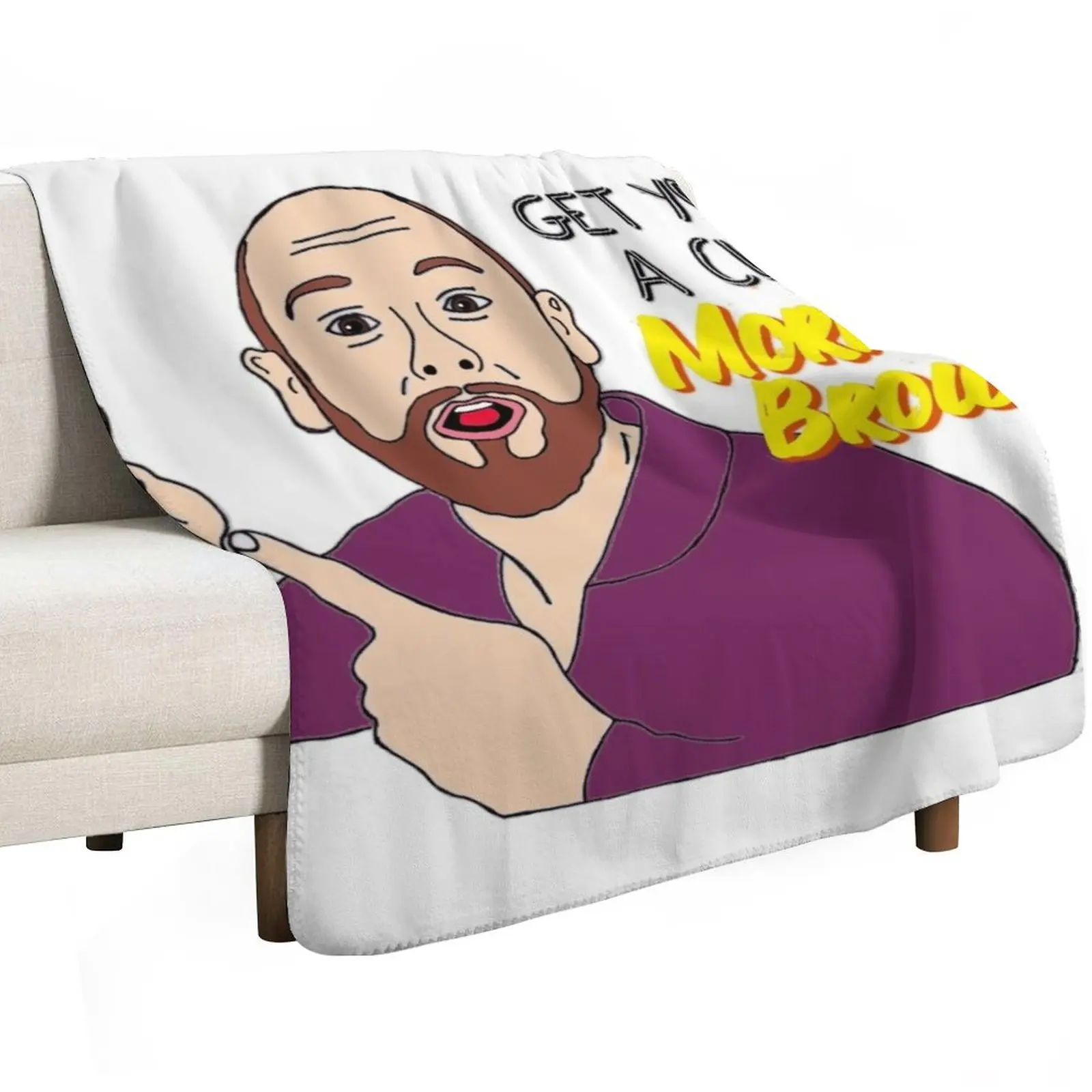 Aunty Donna Morning Brown Broden Throw Blanket Cozy Sofa Blanket for TV Watching Napping