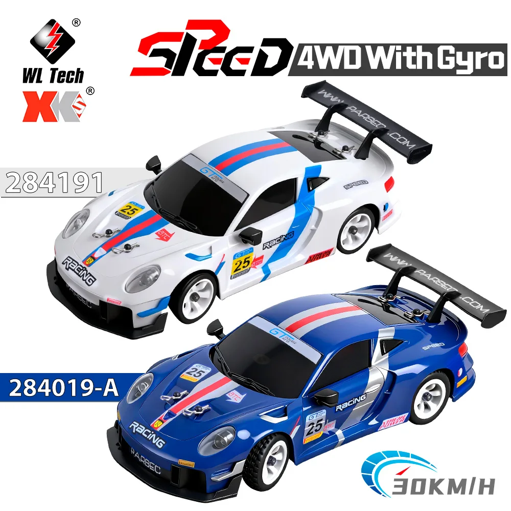 

Wltoys RC Drift Car 30 км/ч с полным приводом, масштаб 1/28 284191/284019-A с гироскопом, 100 м, гоночный автомобиль с дистанционным управлением, игрушки для взрослых и детей