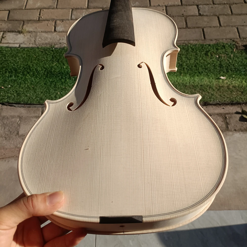 over 30 years All European Wood Violin 4/4 Guarneri 1743 professional Handmade white embryo unfinished violin Ebony Fingerboard