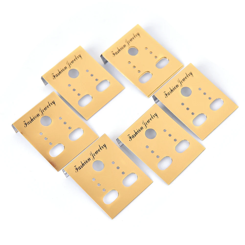 100 Stück Goldene Professionelle Kunststoff-DIY-Schmuckverpackungskarten Ohrring-Ohrstecker-Halter Display-Hängekarten – Detail 3