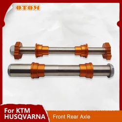 OTOM Motorcycle Front Rear Axle Kit Nut Bushing Liner Fork Wheel Shaft Sliders Cap Crash Protector Swingarm For KTM HUSQVARNA FC