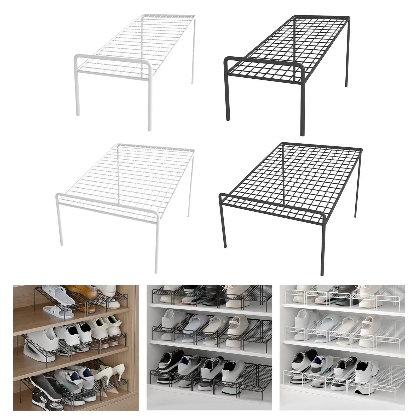 Shoe Slots Organizer Decor Modern Stand Portable Multifunctional Holder Shelf