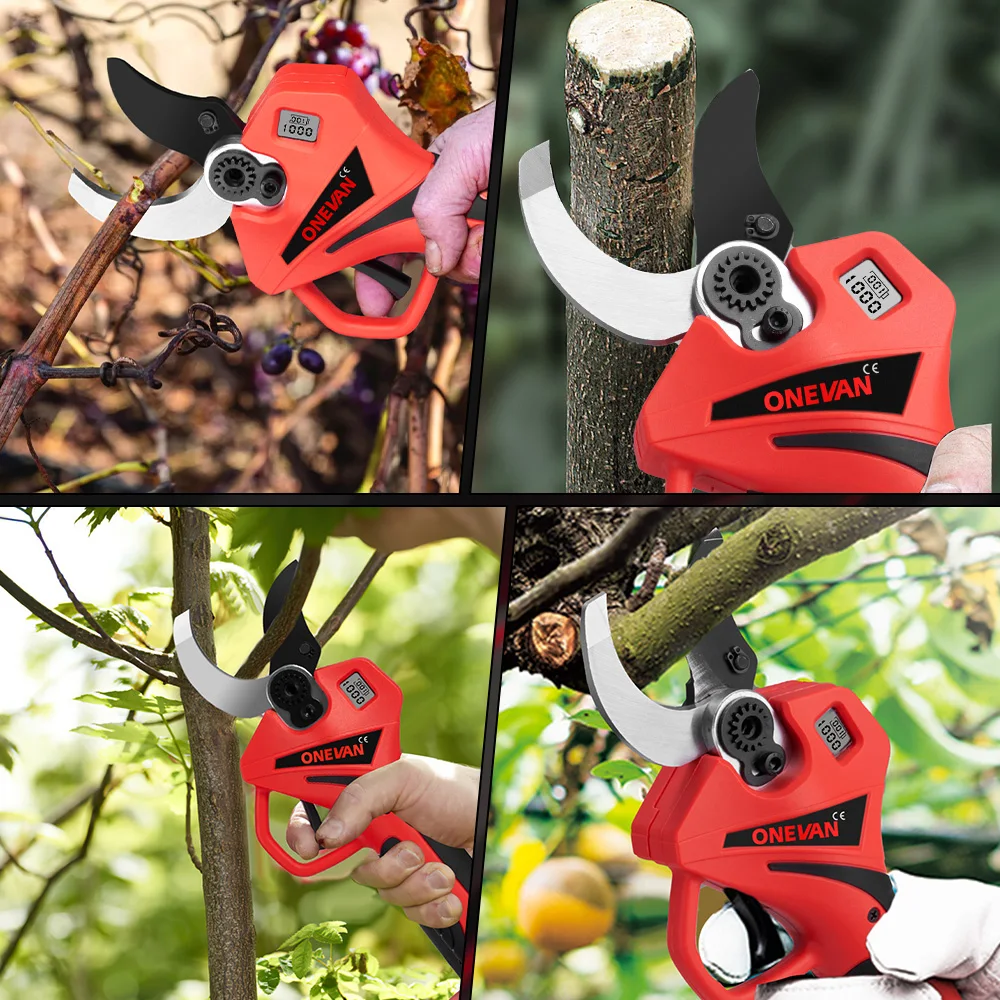 Cesoia A Batteria ONEVAN – Senza Fili, Motore Brushless 300W, Taglio 25 Mm, Lame SK5, Include 2 Batterie 1,5Ah, Leggera 1 Kg