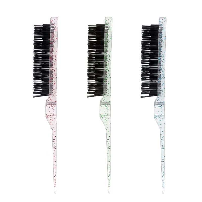 Back Combing Brushes Teasing Hair BHair Styling Comb with Three Rows of Brush Dropship