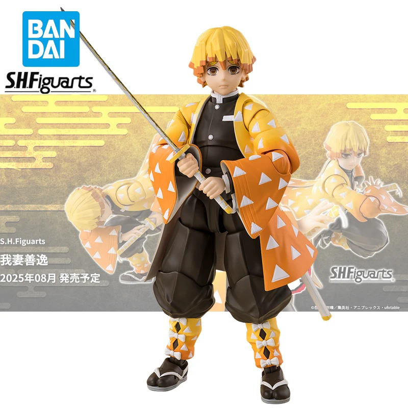 

Original BANDAI S.H.Figuarts Demon Slayer Agatsuma Zenitsu Anime Action Figures PVC Collection Model Ornament Desktop Boxed Toys