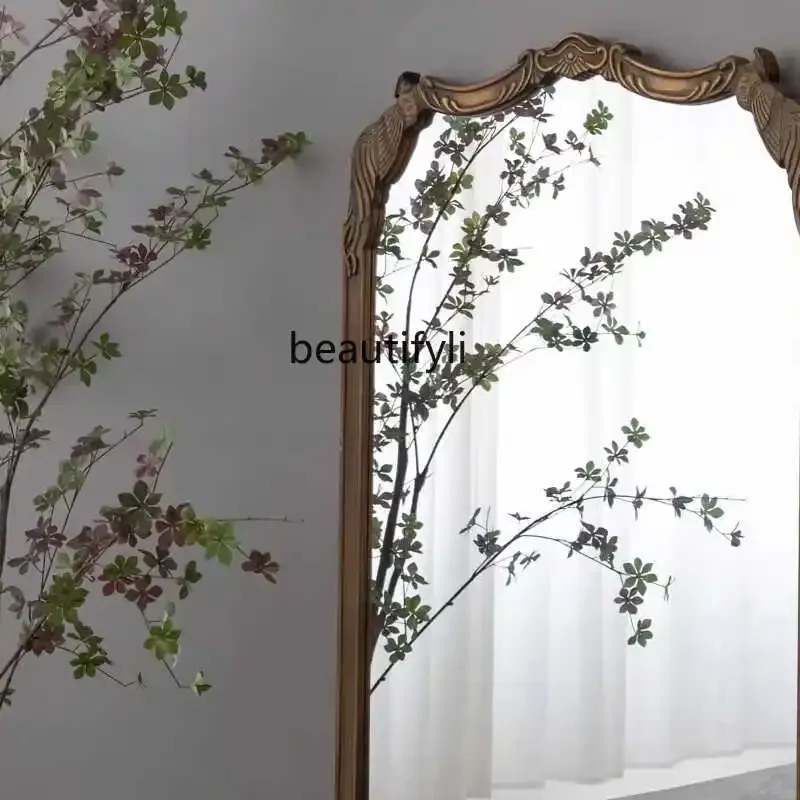 

ss K178 American retro carved floor-to-ceiling special-shaped mirror clothing store full-body mirror wall-mounted fitting mirror