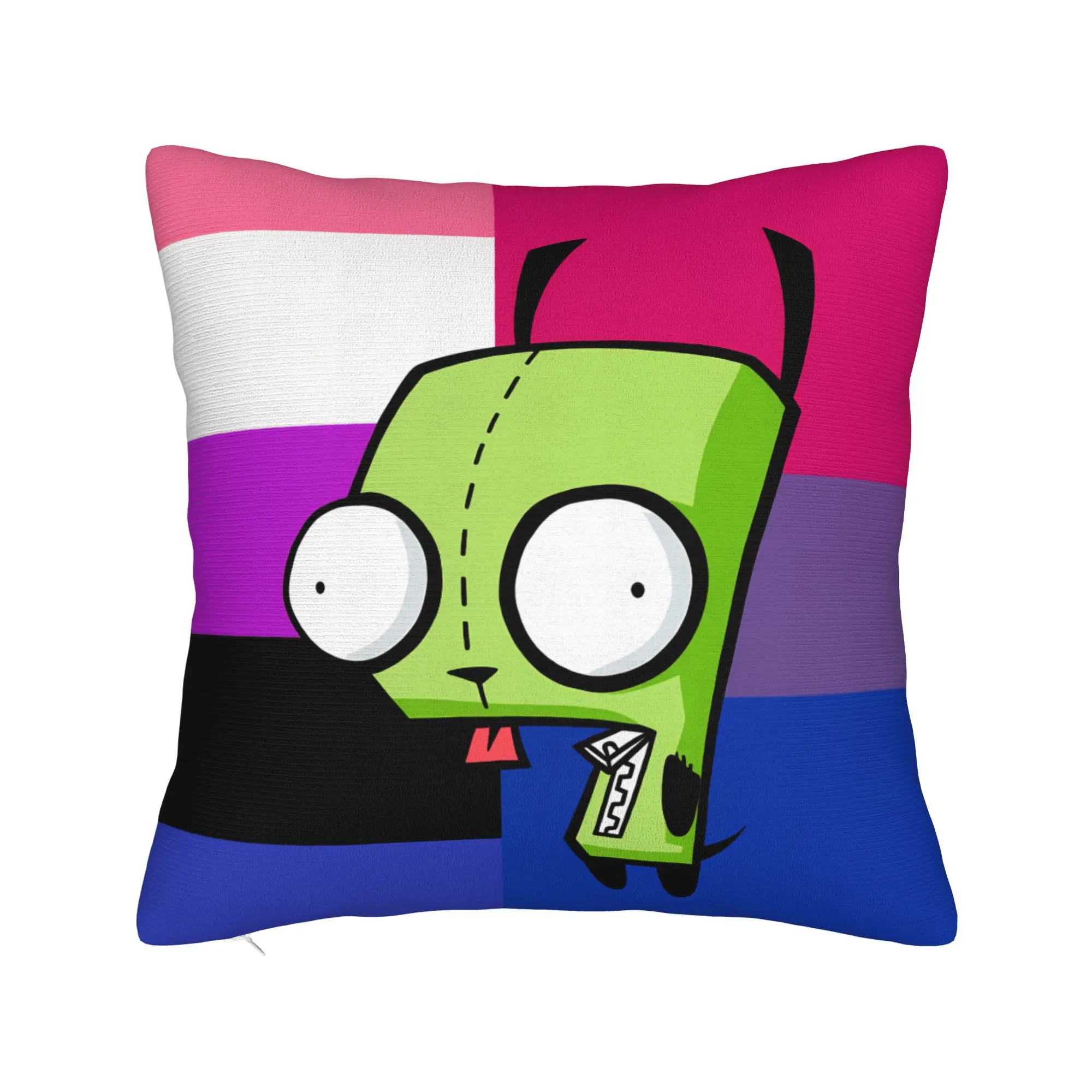 I-Invader ZIM Anime Pillow Case  Square Pillow Cover Retro Trendy Pillowcases For Couch Sofa Bedroom