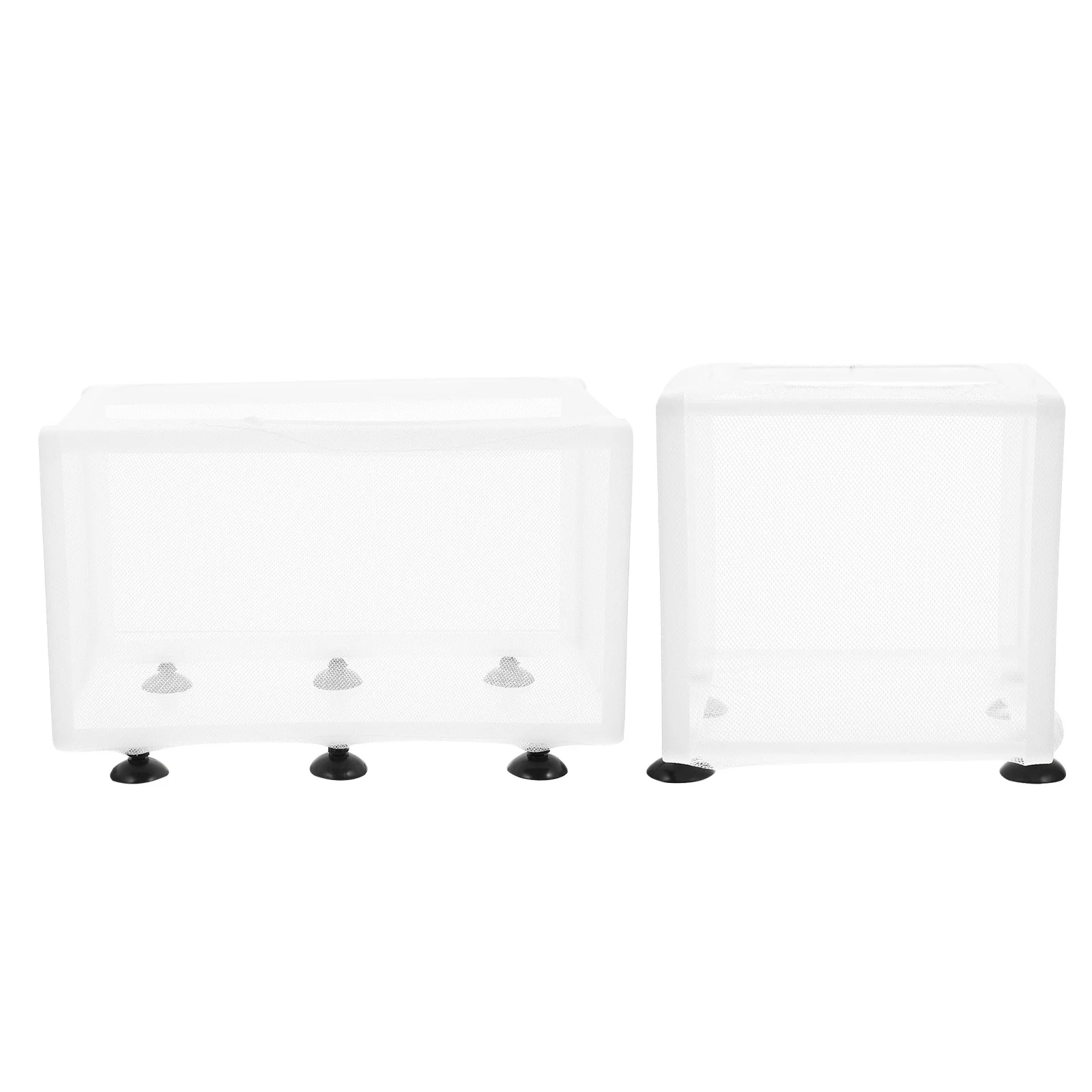 

2Pcs Fish Breeding Isolation Boxes Durable Fine Mesh Aquarium Baby Fish Separator Clear Household Incubation Box