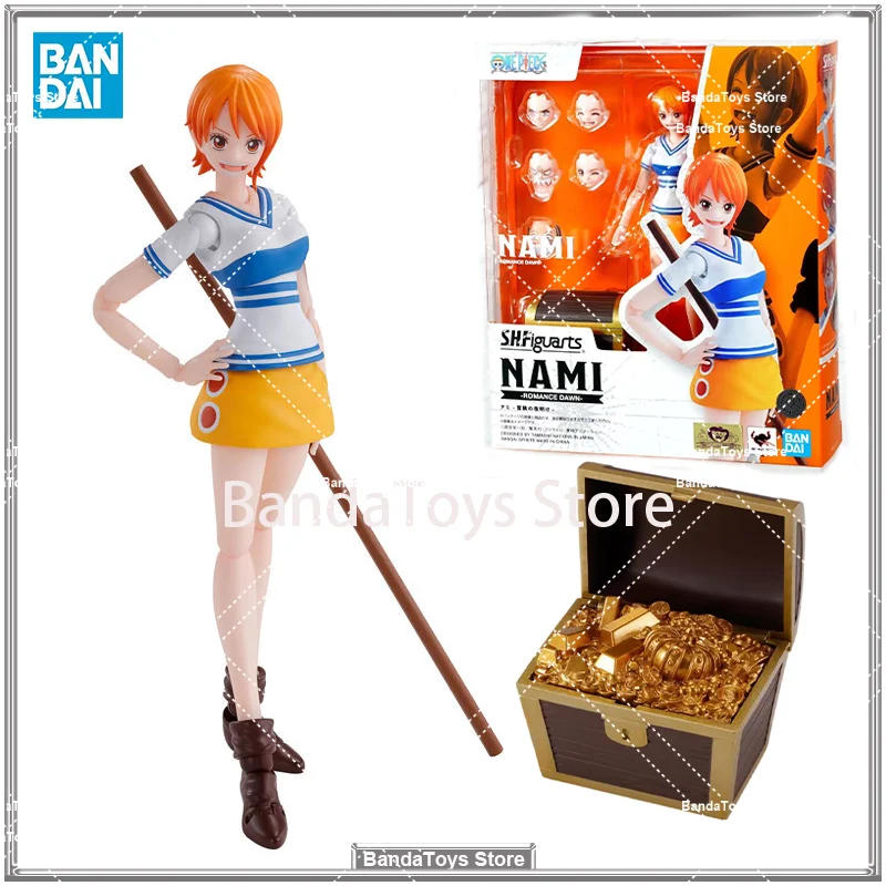 

In Stock Original Bandai S.H.Figuarts SHF One Piece Nami Romance Dawn Anime Action Collection Figures Model Toys