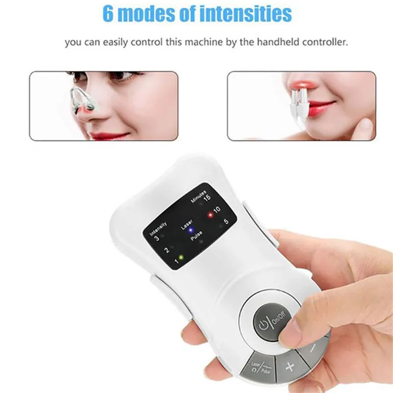 Nose Care Rhinitis Allergy Reliever Low Frequency Laser Allergy Rhinitis Sinusitis Anti-Snoring Treatment Device Massage