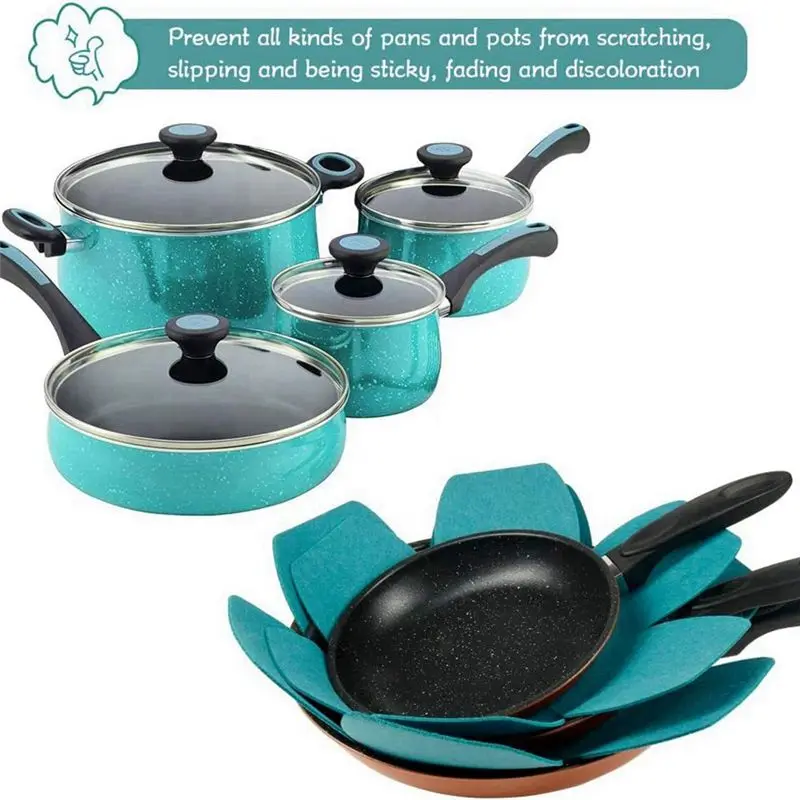 Pot and Pan Protectors, Set Of 12 and 3 Different Sizes, Thicker Felt Pan Protector Pads,Protecting Your Cookware &LICG