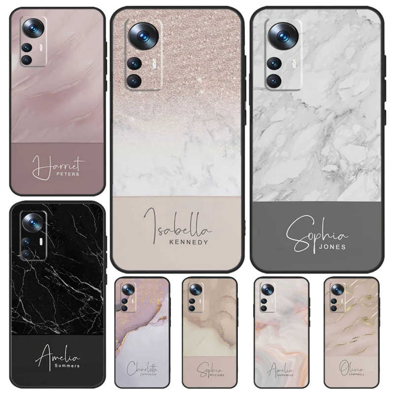 Personalised Signature Surname For POCO X5 X3 Pro M5 M5s F4 X4 F3 F5 Case For Xiaomi 13 13T Pro 12 Lite 12X 11T 12T 14 Pro