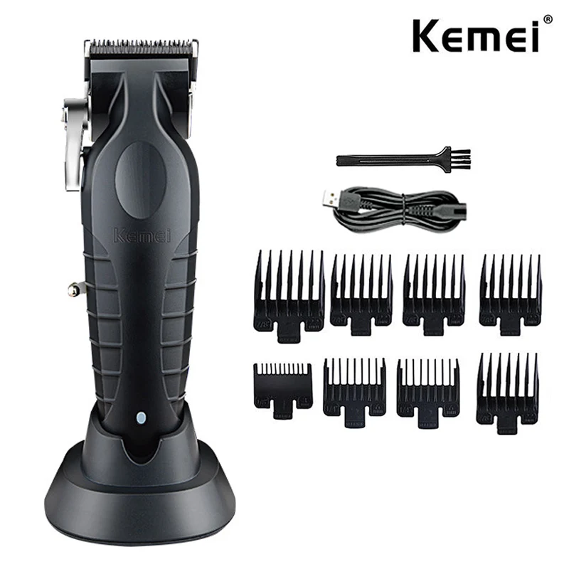 Kemei KM-2296 Professionelle Haarschneidemaschine für Männer Haarschneidemaschine mit Sitzladegerät Haarschneidemaschine Haarschnittmaschine