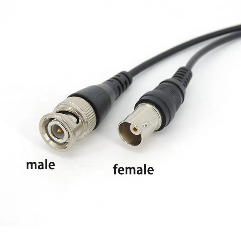 Welding free BNC male female connector Pure copper jumper Q9 head monitoring coaxial signal video cable with tail wire 19cm J17