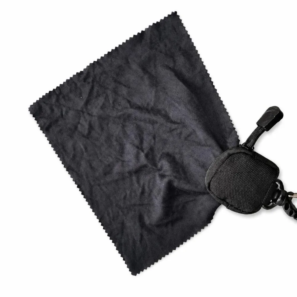 Mini Storage Eyeglass Cloth Bag One-Piece Folding Ultra-Fine Fibers Eyeglass Cleaning Cloth Durable with Keyring