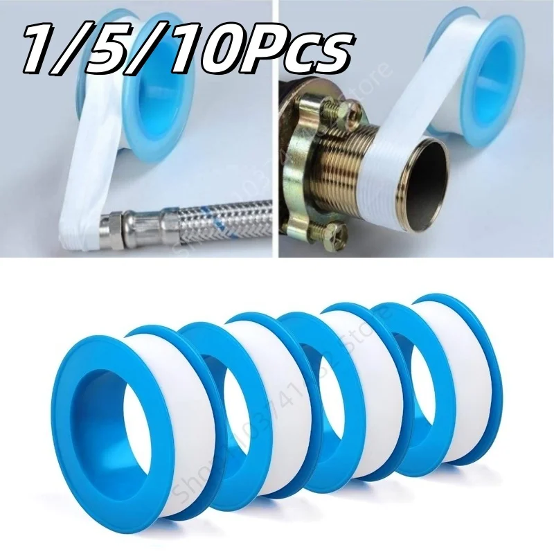 1/5/10Pcs PTFE Water Pipe Tape Oil-free Sealing Tape Fitting Thread Seal Tape White Pipe Thread Seal Raw Material Tape