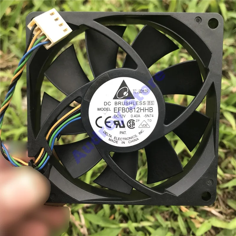 

DELTA EFB0812HHB 8015 8CM DC12V 0.40A 4-wire PWM ball bearing High volume fan 4700RPM 60CFM air blower