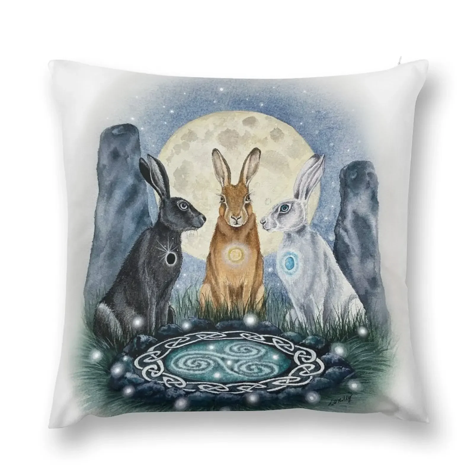 

Meeting of Three Moons Throw Pillow Couch Pillows anime girl Christmas Pillows Luxury Cushion Cover pillow