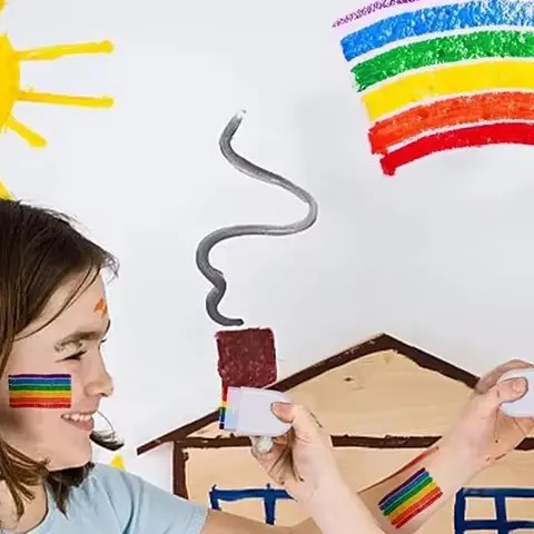 6 Colours Water-Soluble Rainbow Palette Children's Face Body Paint, Halloween Stage Makeup Body Paint Pigments Face Makeup