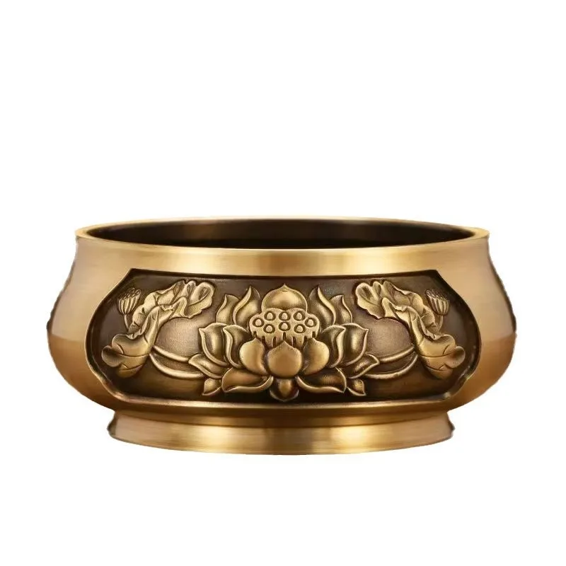 Copper home use, indoor for offerings, extra-large sandalwood incense burner, mosquito repelle