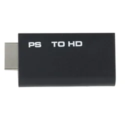 Przenośny dla Adapter konwertera audio-wideo PS2 do HDMI 480i/480p/576i z wyjściem Audio 3.5mm dla trybów wyświetlania PS2