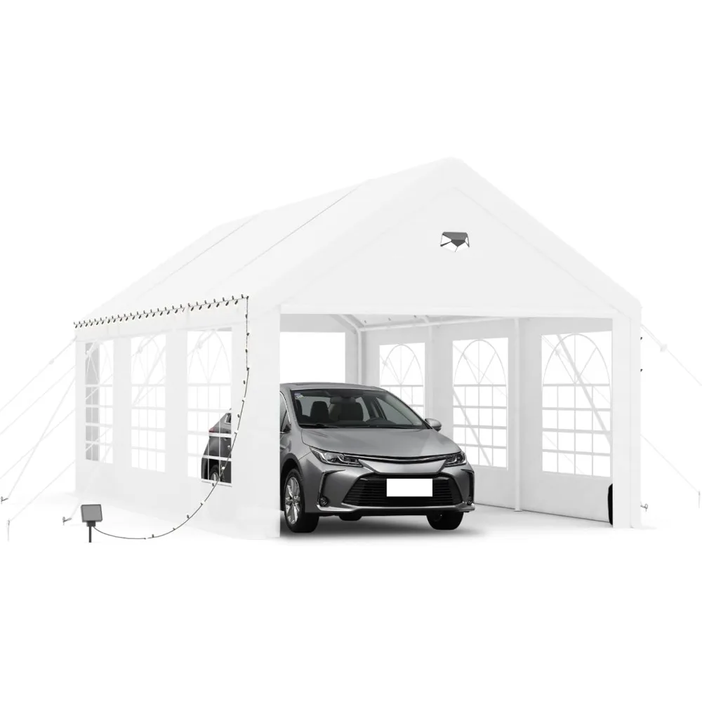 

Carports 10X20 Heavy Duty,Car Ports with 180G Removable Side Walls,Carport Canopy,Portable Car Port Garage