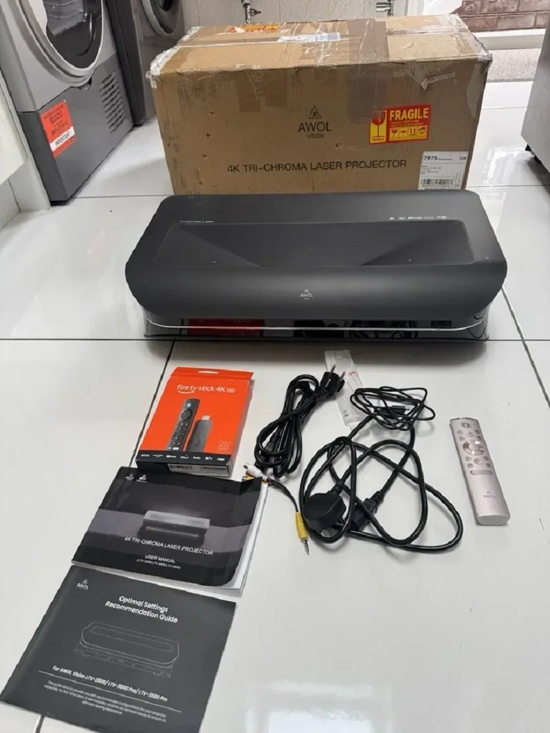 BRAND NEW AWOL VISION LTV-3000 PRO 4K 3D ULTRA SHORT THROW TRIPLE LASER PROJECTOR