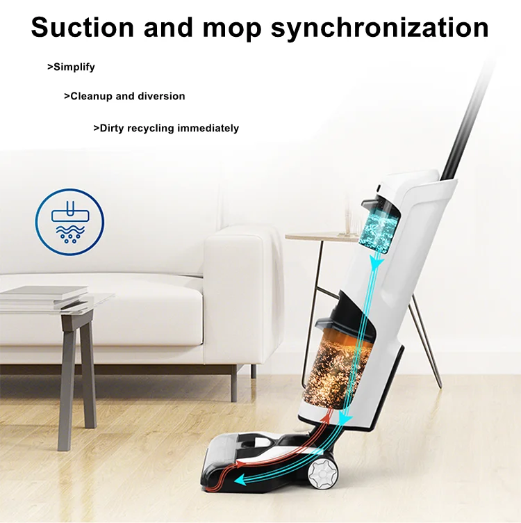 JESP Intelligent Floor Scrubber Suction and Mopping Integrated High-efficiency Vacuum Cleaner