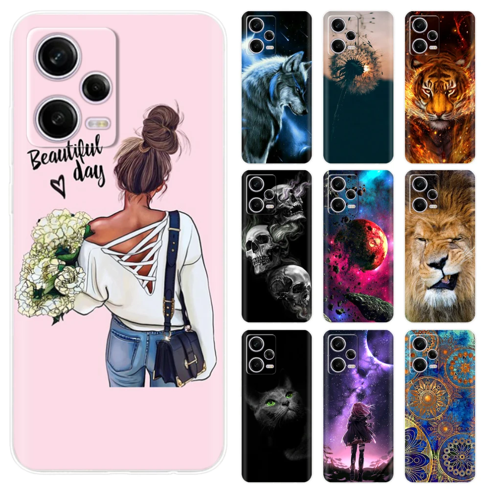 For Xiaomi Redmi Note 12 5G Case note12 Covers TPU Silicone Cover for Redmi Note 12 Pro Case Note 12Pro Plus Soft Cartoon Fundas