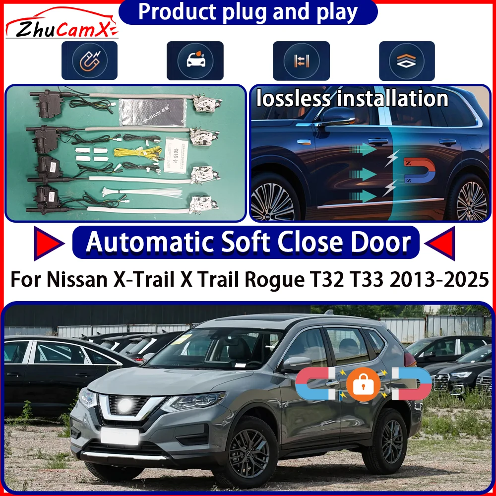 

Door Lock Actuator for Nissan X-Trail X Trail Rogue T32 T33 2013-2025 Soft Close Door Kit Power Latch System Auto Pull Door Easy