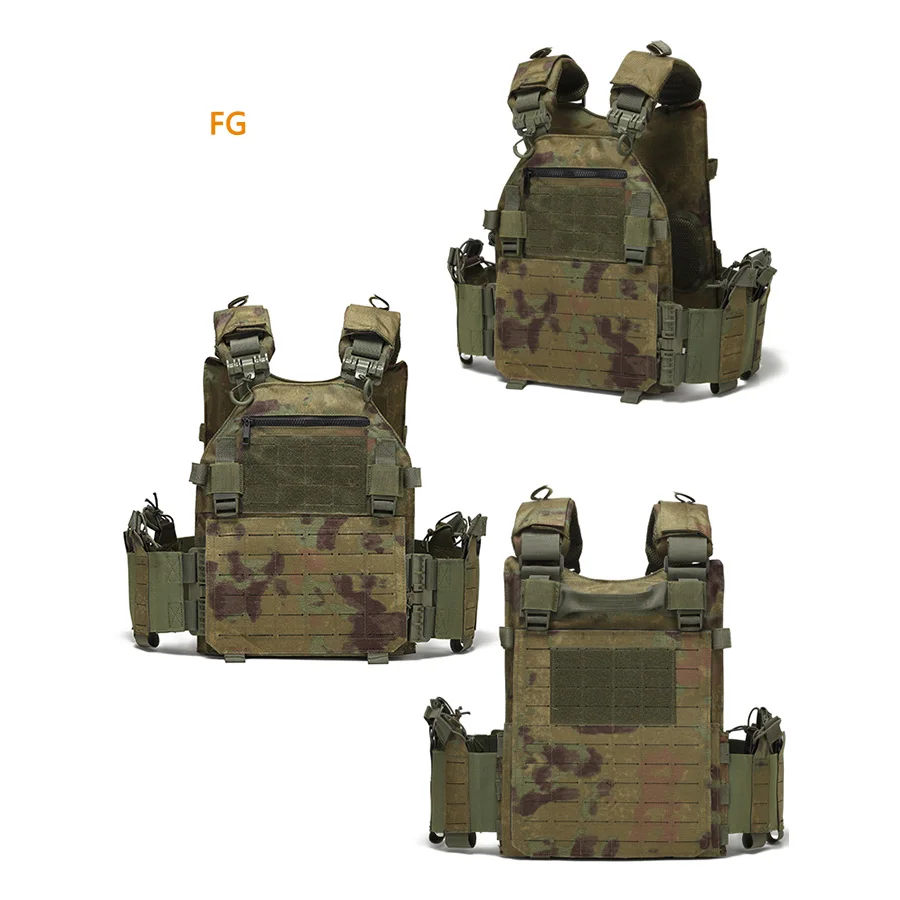 Lasergeschnittene Jagdweste mit Schnellverschluss-Schultergurt und verstellbarem Taillenumfang, MOLLE-System – Detail 20