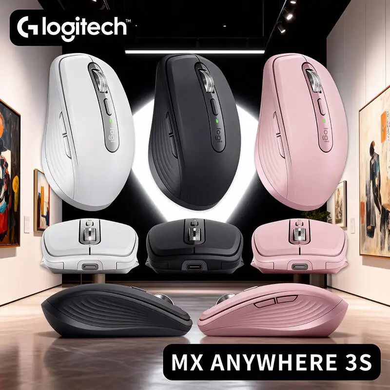 

Logitech MX Anywhere 3S for Work On-The-Go, Silent Operation, Precision on Glass, USB-C Rechargeable