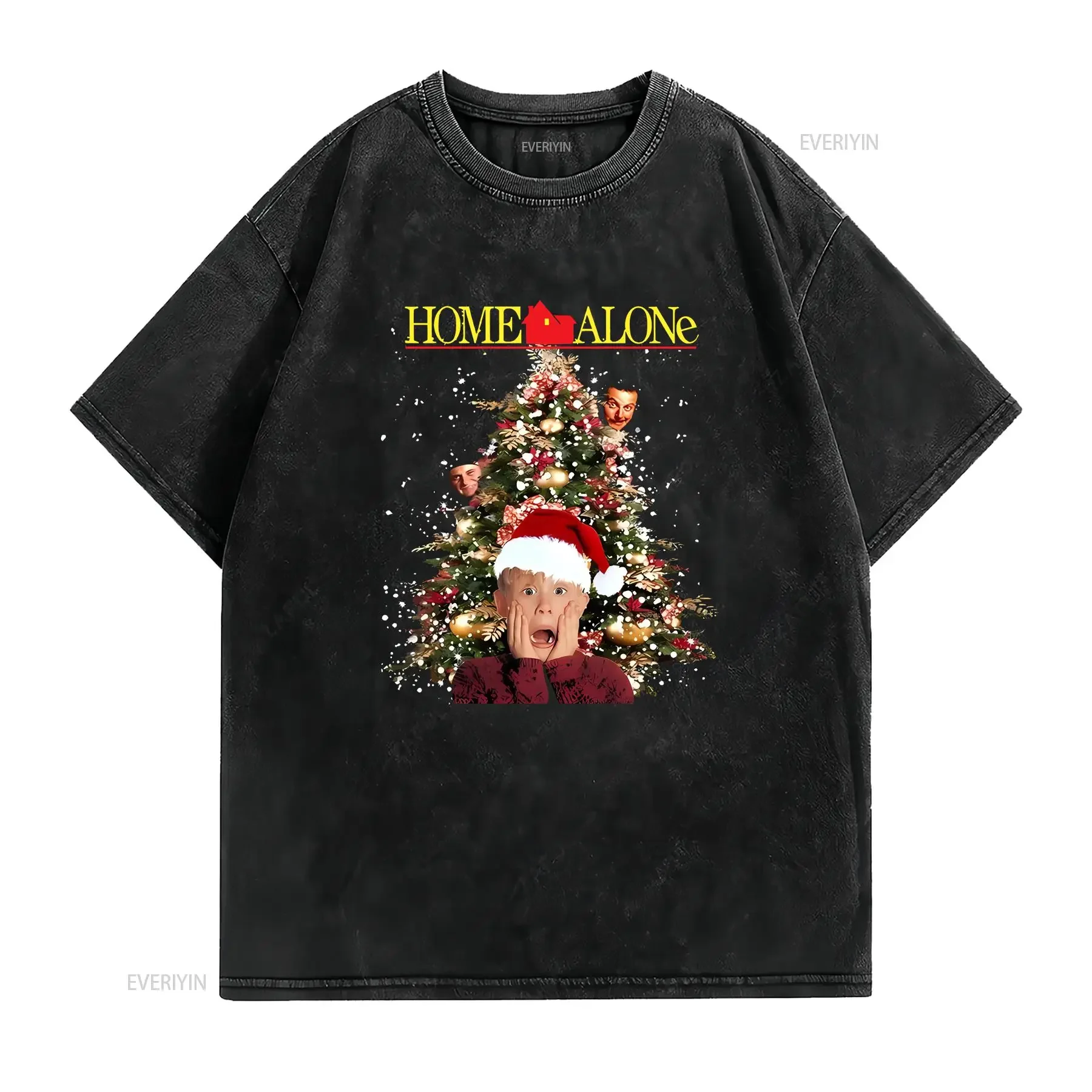 تي شيرت Home Alone تي شيرت Kevin Mccallister Be On The Lookout S 3XL عتيق مغسول ناعم وأنيق وجيد التهوية