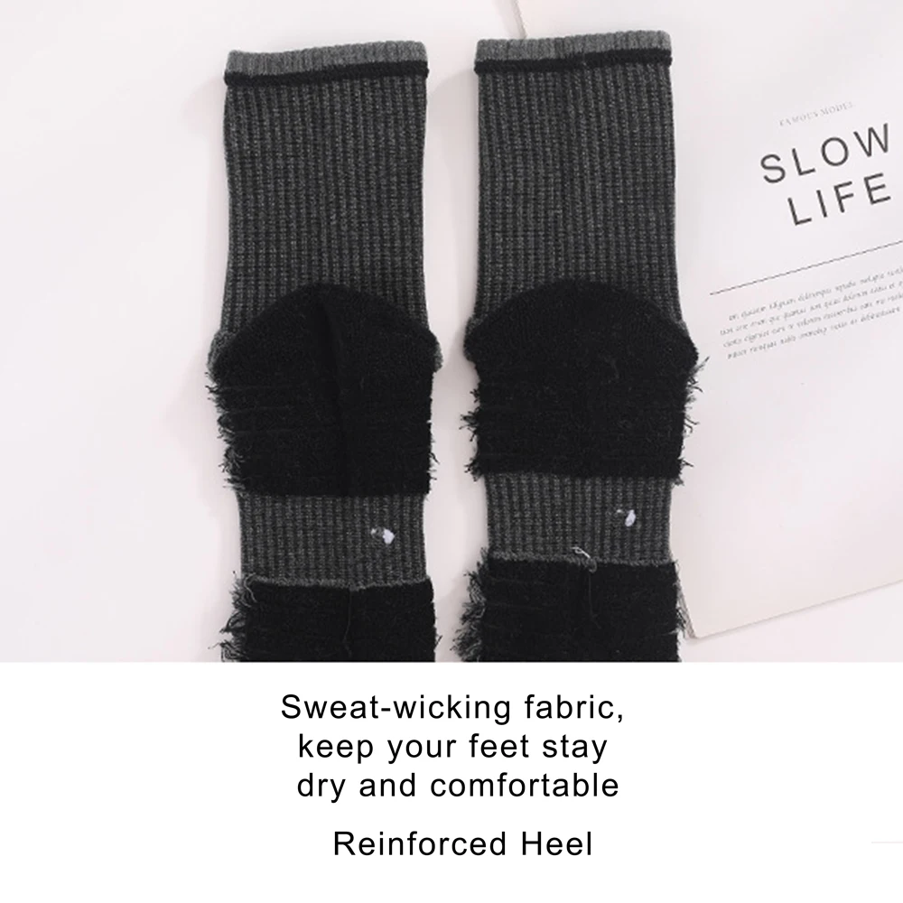 3 pairs Men Thick Breathable Cotton Cushion Crew Outdoor Sports Hiking Trekking Socks Work Boot Socks For Men 35-50 EU