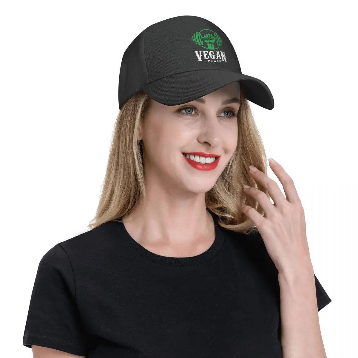 Moda vegan power boné de beisebol feminino masculino personalizado ajustável adulto alimentado por plantas pai chapéu hip hop snapback chapéus