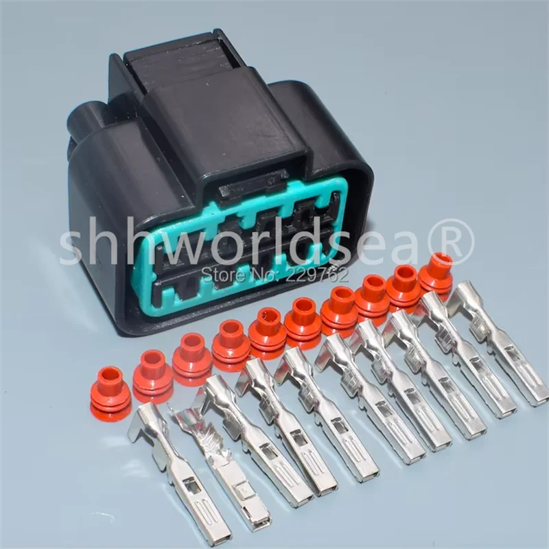 Shhworldsea 2/5/10/30/100sets 10 pin 2.2mm Automotive Connector Female Male Waterproof Auto Plug PB625-10027 PB621-10020