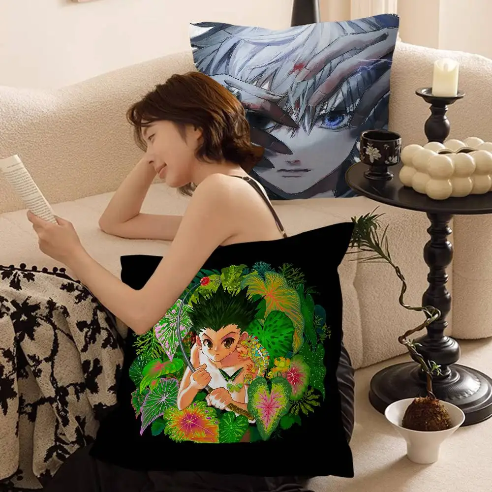 Cartoon Animation HUNTER X HUNTER Cushion Cover Inches Farmhouse Decor Home Throw Pillow Covers for Couch Decorations