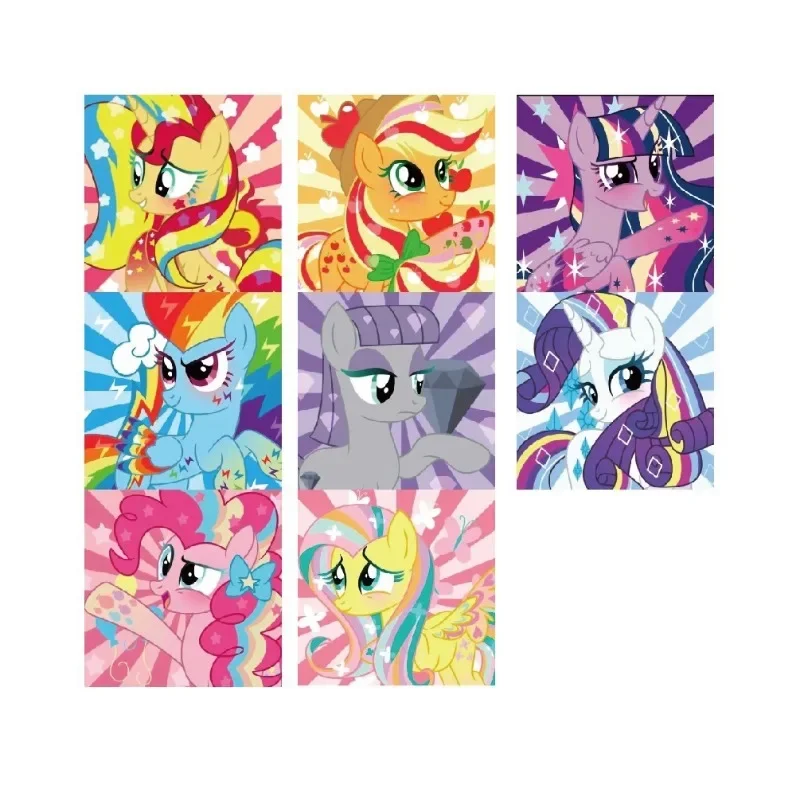 500pcs/roll My Little Pony Sticker for Kids Envelope Sealing Sticker Cartoon Paper Tape Stationery Suppliers Birthday DIY Gift