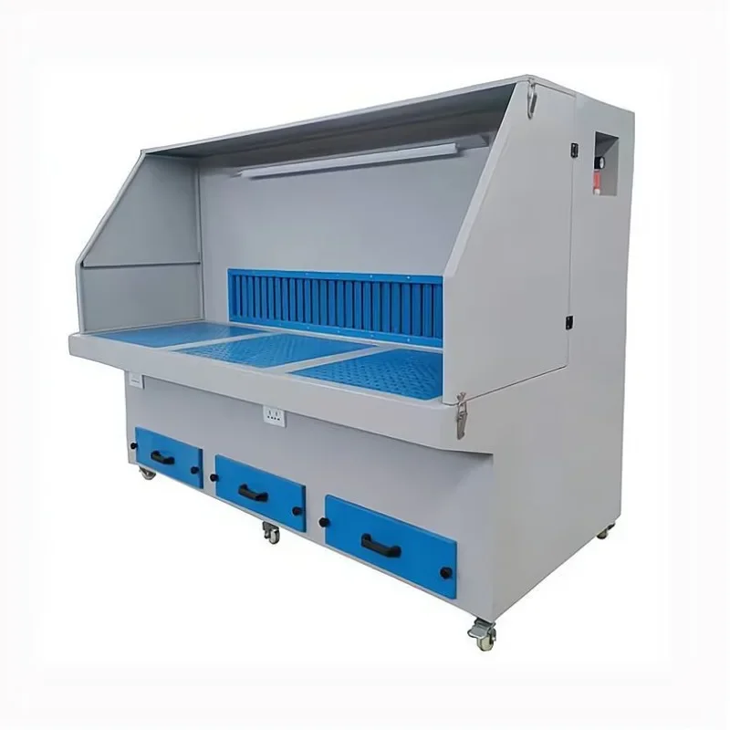 Large suction grinding dust removal table, grinding wheel polishing to deburr