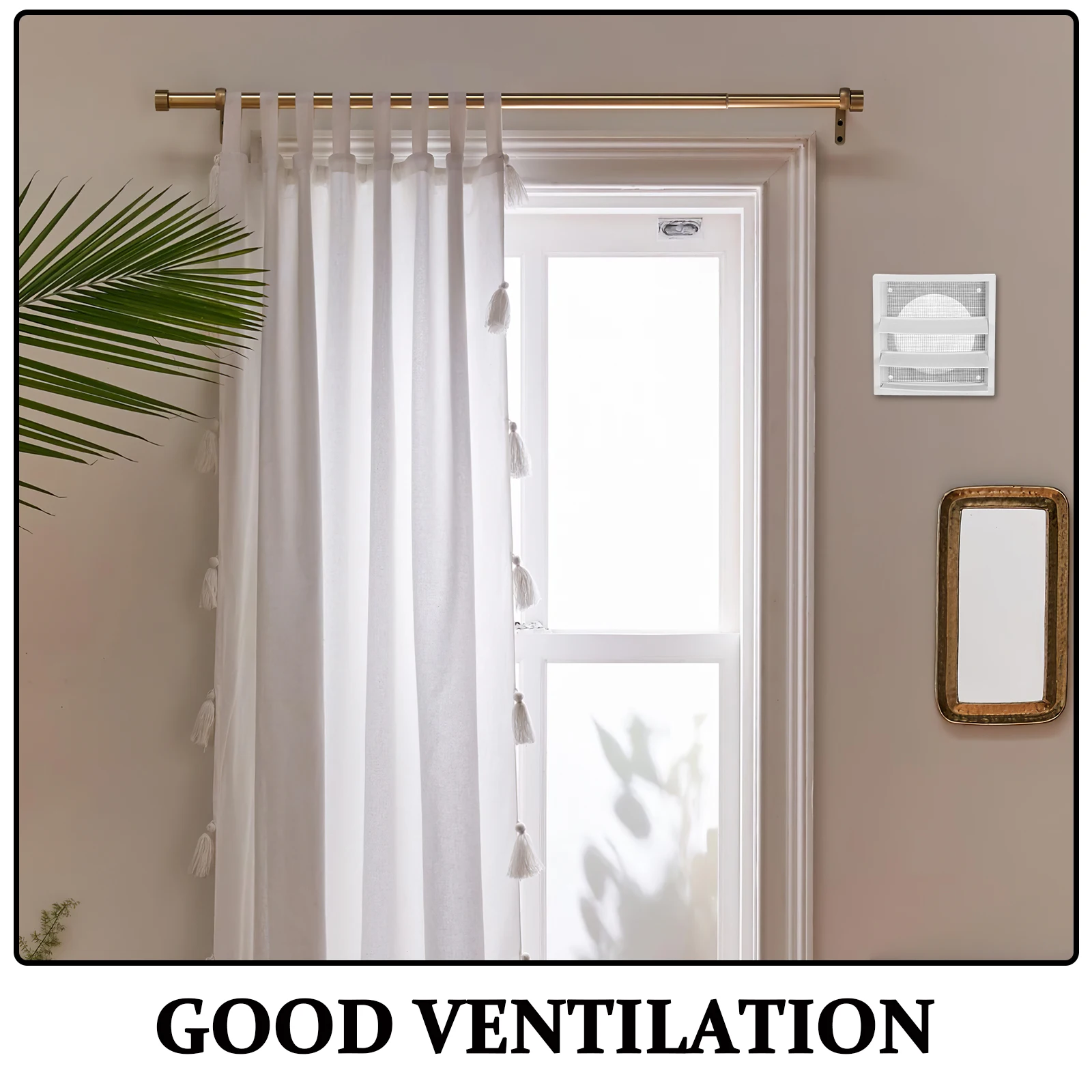 غطاء مصبغة مربع من البلاستيك الأبيض لمجفف فتحات الجدار الخارجي وعادم الحمام والتهوية الخارجية والرياح المطرية #5