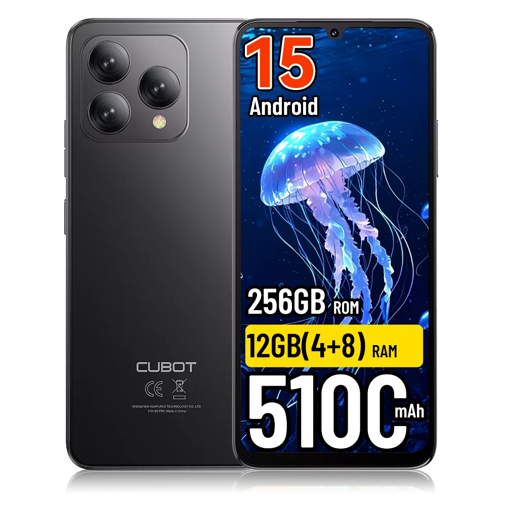 [Exp�dition depuis la Pologne] Cubot A40 12GB(4+8)+256GB 6.88'' 120Hz 5100mAh Smartphone Android 15 NFC Reconnaissance Faciale T�l�phone 4G