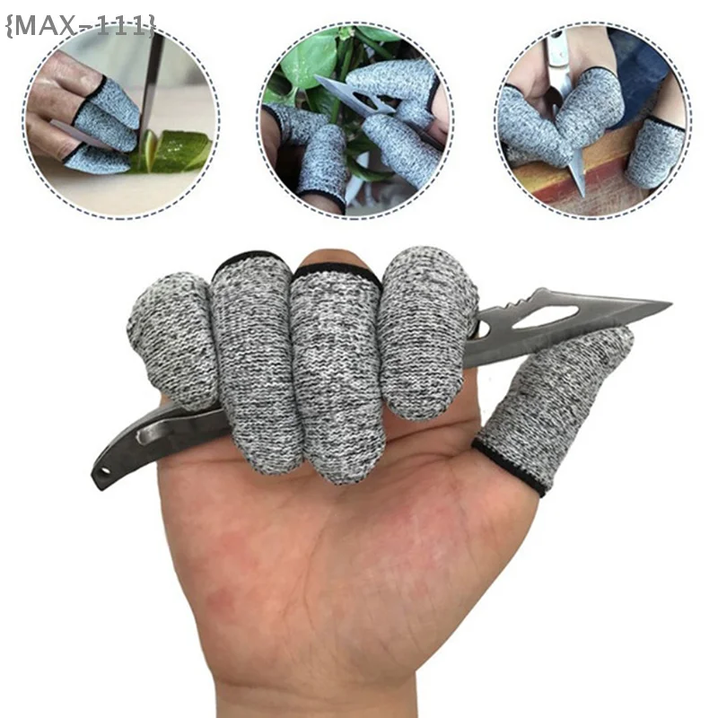 【F2-MAX111】5Pcs Cut Resistant Finger cot High Performance Level 5 Protection Finger Gloves
