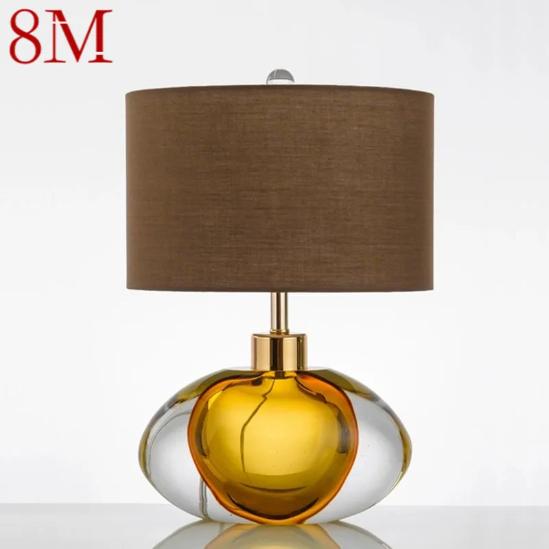 

8M Nordic Modern Glaze Table Lamp Fashionable Art Iiving Room Bedroom Hotel LED Personality Originality Desk Light